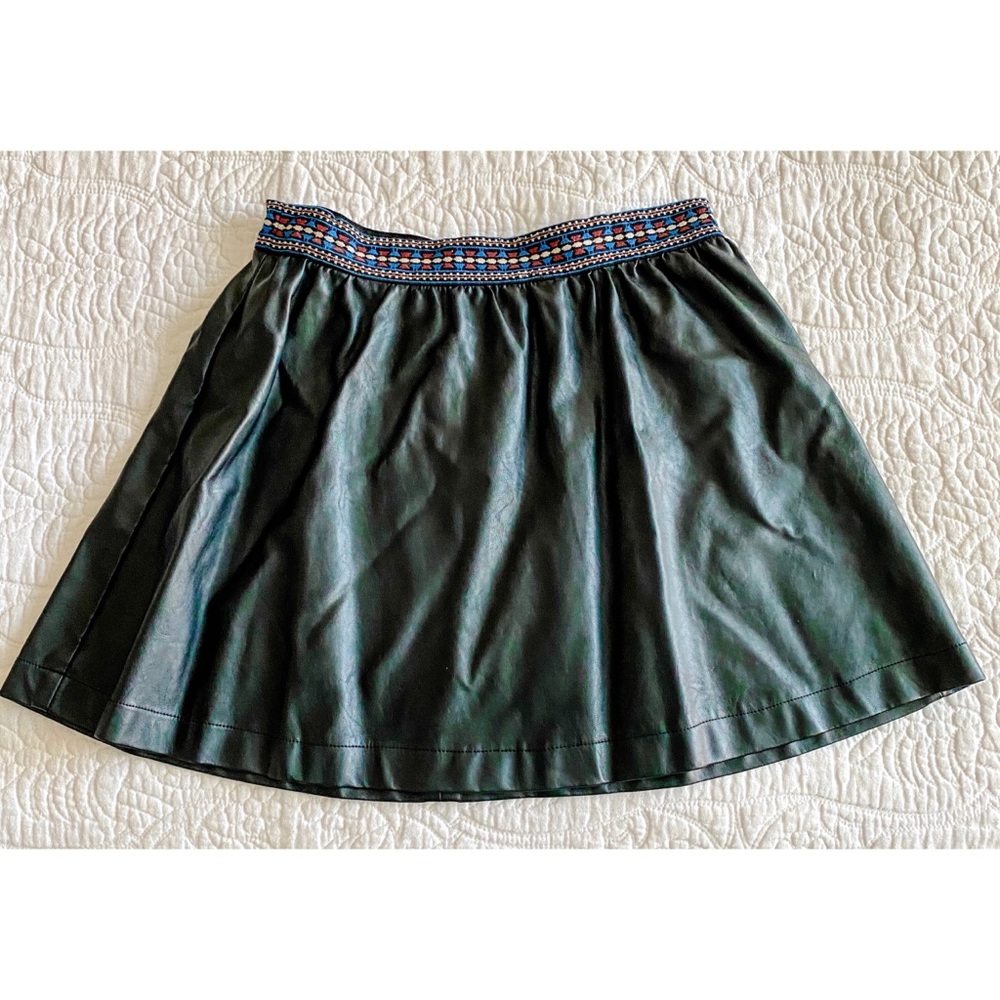 Black Pleather Mini Skirt